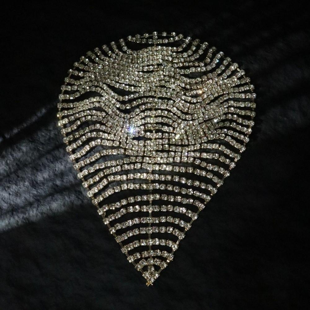 Elegant Shiny Headpiece Cap Glitter Crystal Head Chain Multi-Layer Rhinestone Headband  Parties