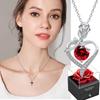 [Laluna] Soap Flower Necklace Set, 925 Sterling Silver, Heart Shape, Mother's Day, Birthday Gift for Women