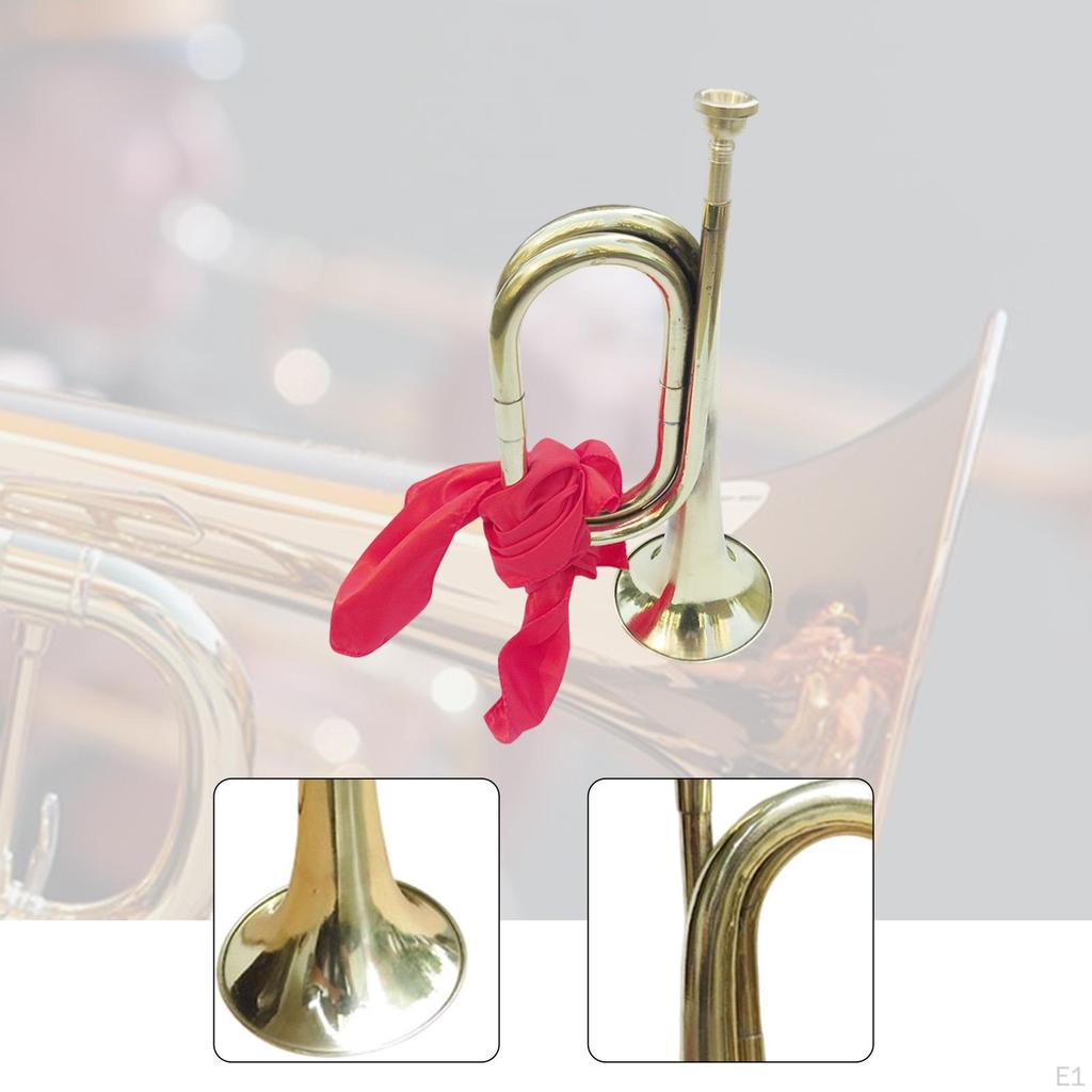 Trumpet Bugle Musical Instrument 33cm Portable Cavalry Brass for Performances