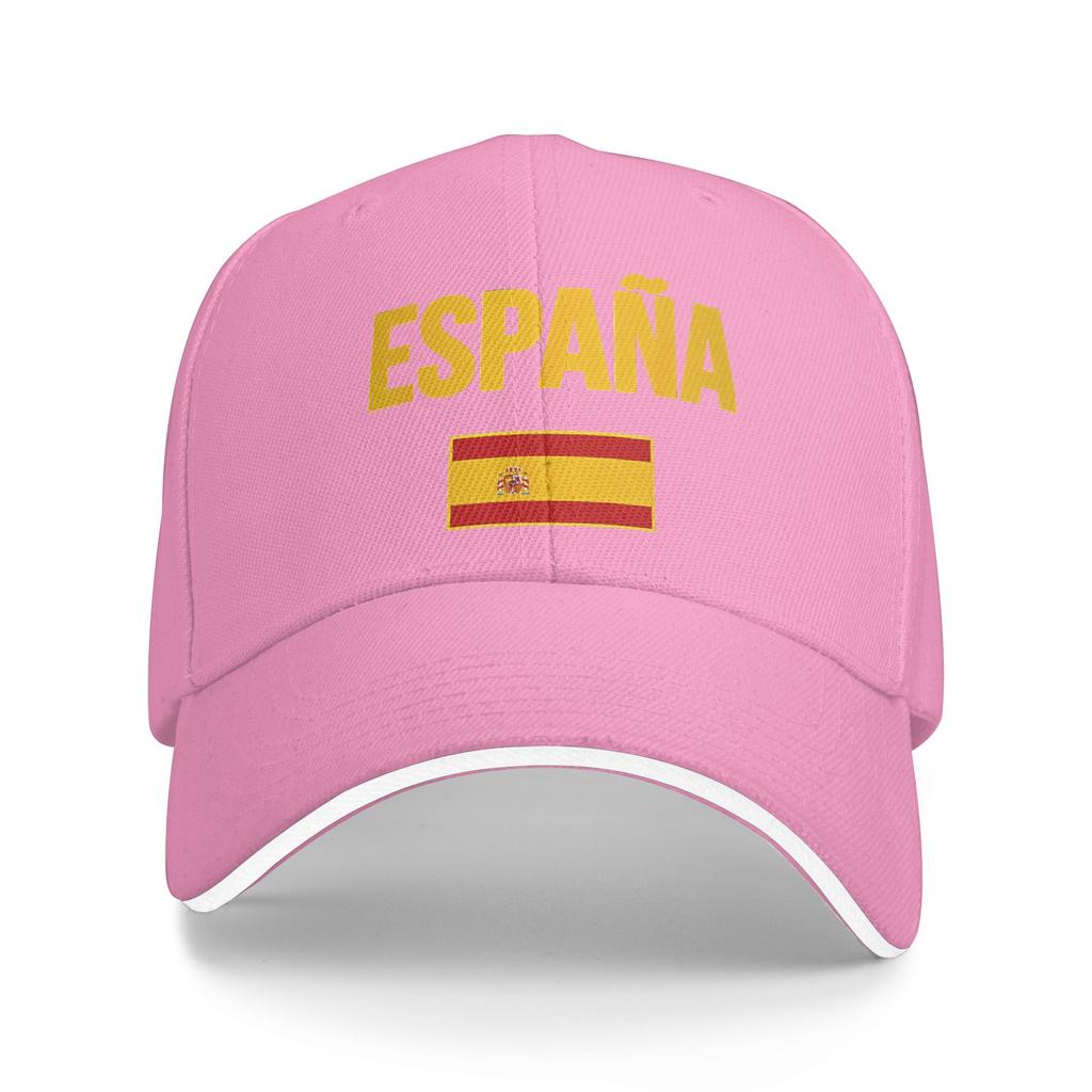 Spanish Flag Baseball Cap Y2k Funny Women Men Trucker Hat Sunscreen Custom DIY Outdoor Gym Baseball Caps Gift Idea
