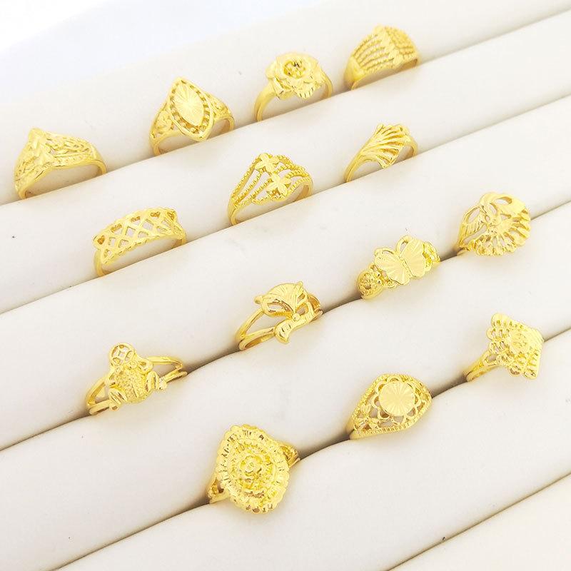 10 Pcs engraved rings lady's alloy rings zirconium rings party accessories rings