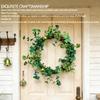 St Patricks Day Wreath for Front Door 15.7 Inch Artificial Clover Lucky Shamrock Wreath for Spring Summer Party Decor