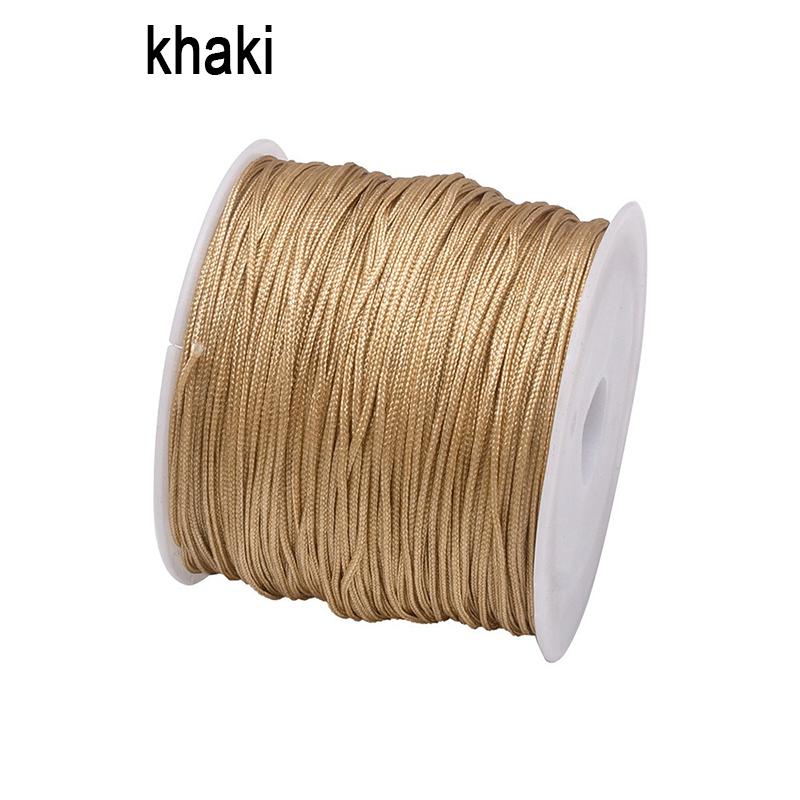 Corda di seta 45M/0,8MM trecciata in nylon per Fai da te per Forniture per la creazione di gioielli Nappe Perline Artigianato intrecciato Corda di nylon satinato CS003