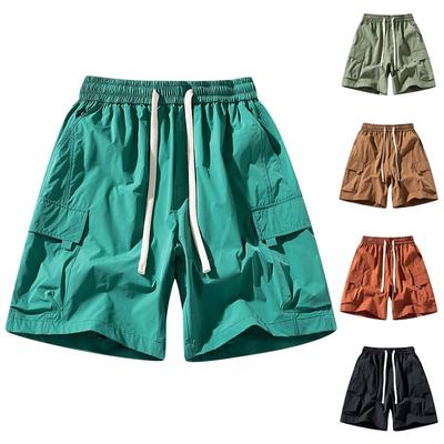 Sommer-Shorts für Herren mit digitalem Camouflage-Druck, flexible, elastische, verkürzte Sport-Shorts