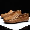 2025 Luxury Brand Men Casual Shoes Soft Genuine Leather Mens Loafers Moccasins Italian Designer Breathable Slip on Boat Shoes