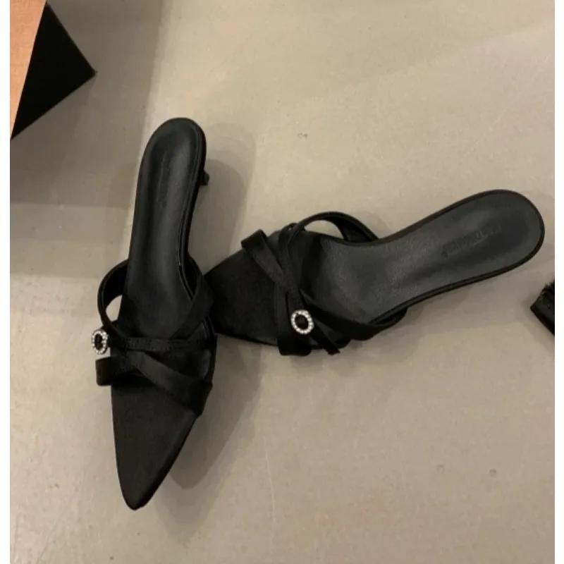 Women's Open-toe Stiletto Shoes for Dating Sexy and Fashionable New Outdoor Party Banquet Exquisite Slippers High Heel Pumps