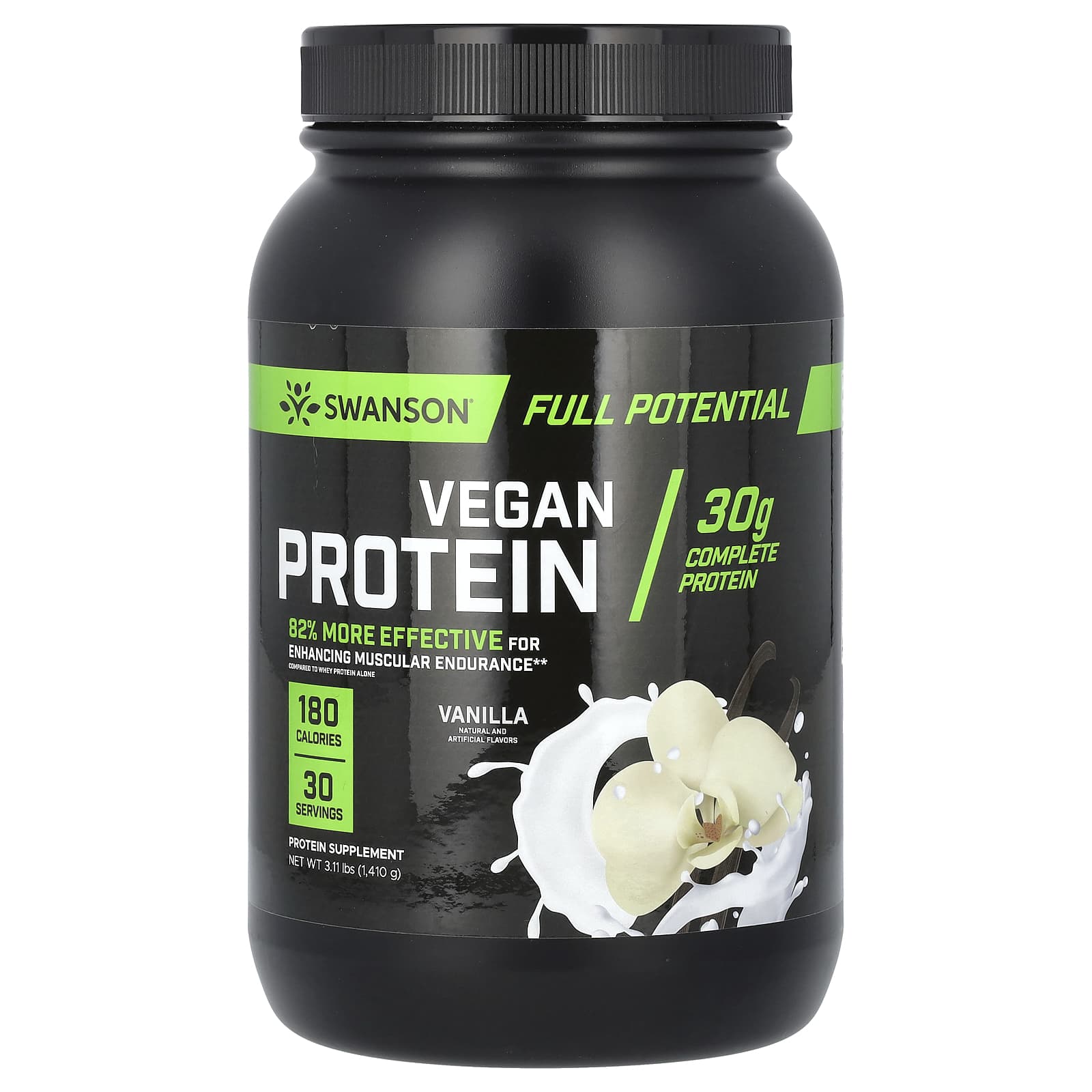 

Vegan Protein, Vanilla, 1,410G (3.11Lbs)