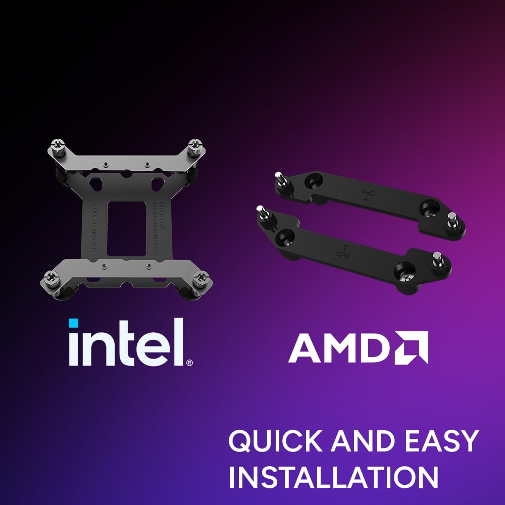 Cooler Master ML 240 Atmos II LCD ARGB Simple CPU Water-Cooled Cooler, Black, MLX-D24M-A25SZ-L1 (FN2541)