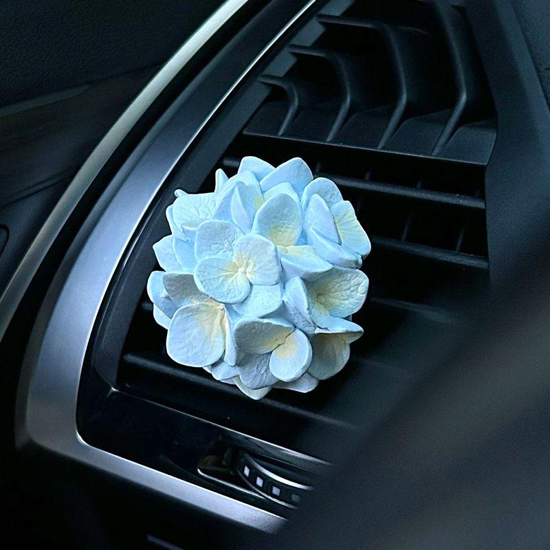 Air Outlet Flower Aromatherapy Car Decoration Gardenia Tulip Rose Peach Blossom Car Perfume Fragrant Stone Pendant