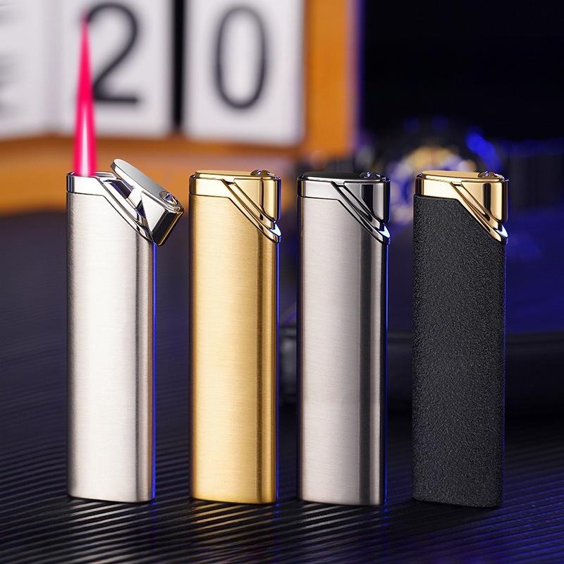New Long Strip Portable Direct Charging Inflatable Lighter with High Quality Windproof Cigarette Accessories