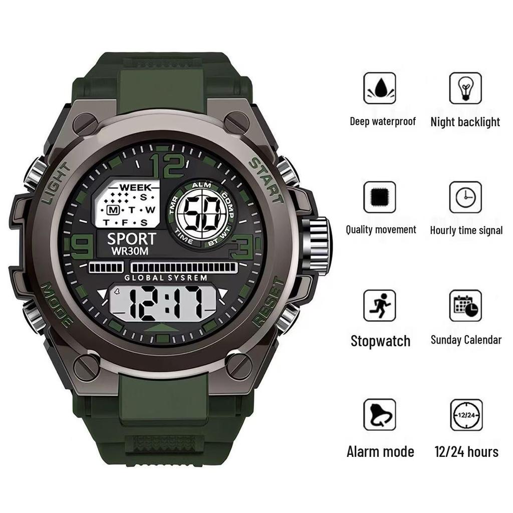 Unisex Shockproof Luminous Outdoor Sports Watch 1809
