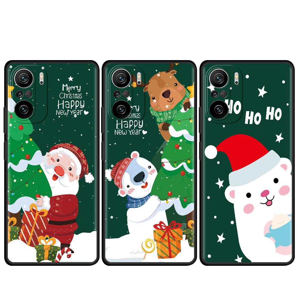 Snowman Christmas Case For Xiaomi Redmi Note 11 10 9S 9 K40 Pro 7 8 9A 9C 8T 9T 10C 10Pro Silicone Phone Shell