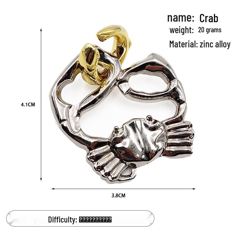 Zinc Alloy Kongming Puzzle Lock: Disentanglement Ring Educational Toy