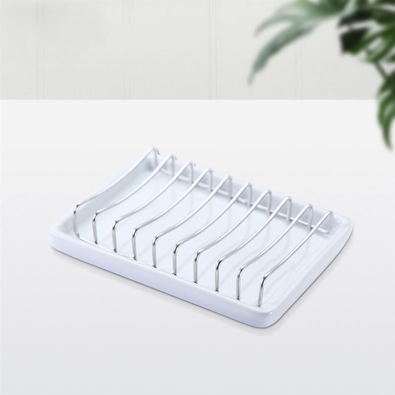 Drainable Stainless Steel Soap Rack Household Steel Soap Holder Creative Soap Dish Container Portable Soap Dishes Box
