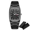Wwoor New Square Watch Men With Automatic Week Date Luxury Stainless Steel Gold Mens Quartz Wrist Watches Relogio Masculino