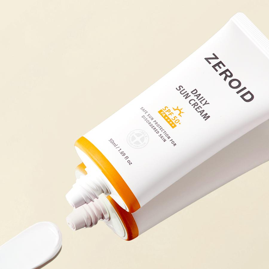 ZEROID Tägliche Sonnencreme SPF50+ PA++++, leichter UV-Schutz für empfindliche Haut