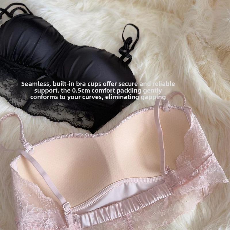 Fille Printemps et Été Luxe Léger Sexy Dentelle Petite Poitrine Push-up Montrer Grande Beauté Dos Sous-vêtement