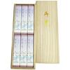 Awaji Baikundou Incense Gift Set (with Gift Tag) - Buddhist Treat: Pure Sweet Tea Incense, 6 Boxes, Paulownia Wood Box, Perfect for Condolences, Mourn
