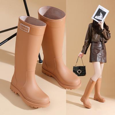 Damen Modische Und Lässige Outdoor Hohe Stiefel Regenschuhe Gummistiefel