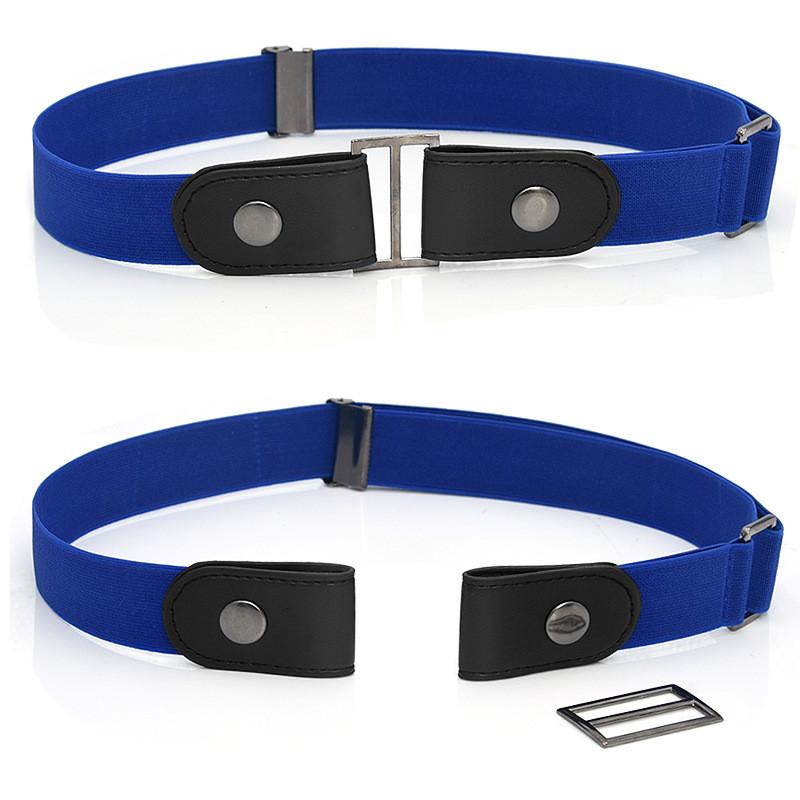 Leather Elastic Belt For Men And Women With Metal Buckle And Adjustable Fit