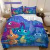 Dinosaur Pattern Bedding Quilt Set Quilt Cover Pillowcase Home Decoration Birthday Gift (1 * Duvet Cover + 2 * Pillowcase, Without Core)