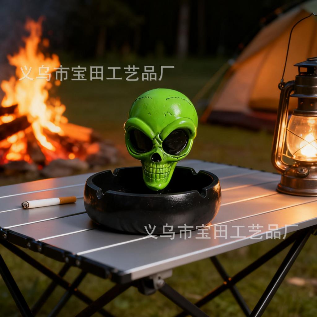 Sculpture Resin Personality Skull Ashtray Atmosphere Souvenir Holiday Gifts Decorations