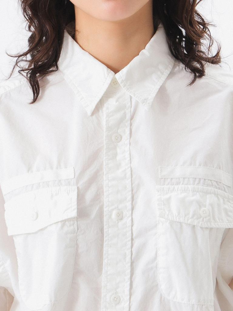 Beams Boy Typewriter USN Oversized Size Free 13110451652 Women's Shirt, L/S, OFF_WHT, Size,