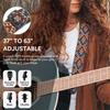 Amumu 2-Inch Triangle Toteum Woven Guitar Strap Tribal Geometric Multi-Color Vegan Leather Ends Adjustable 37-63 Inches Acoustic Electric Bass Guitars