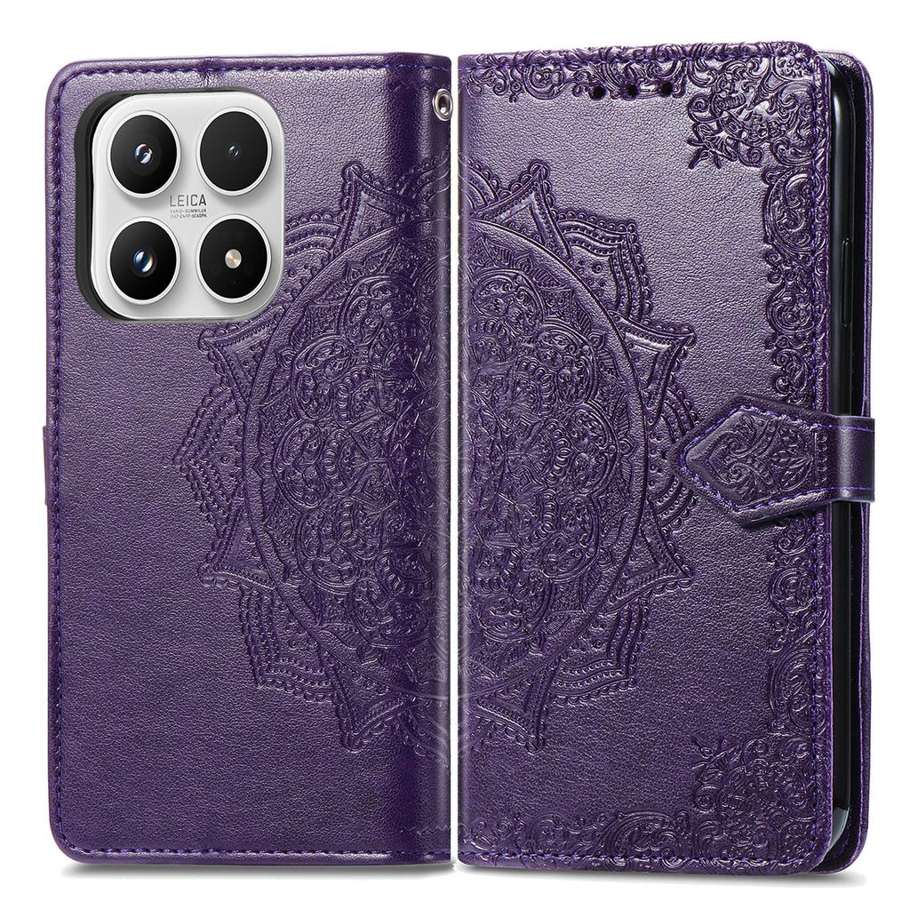 For Xiaomi 17 Wallet Case Mandala Flower Leather Phone Cover Stand