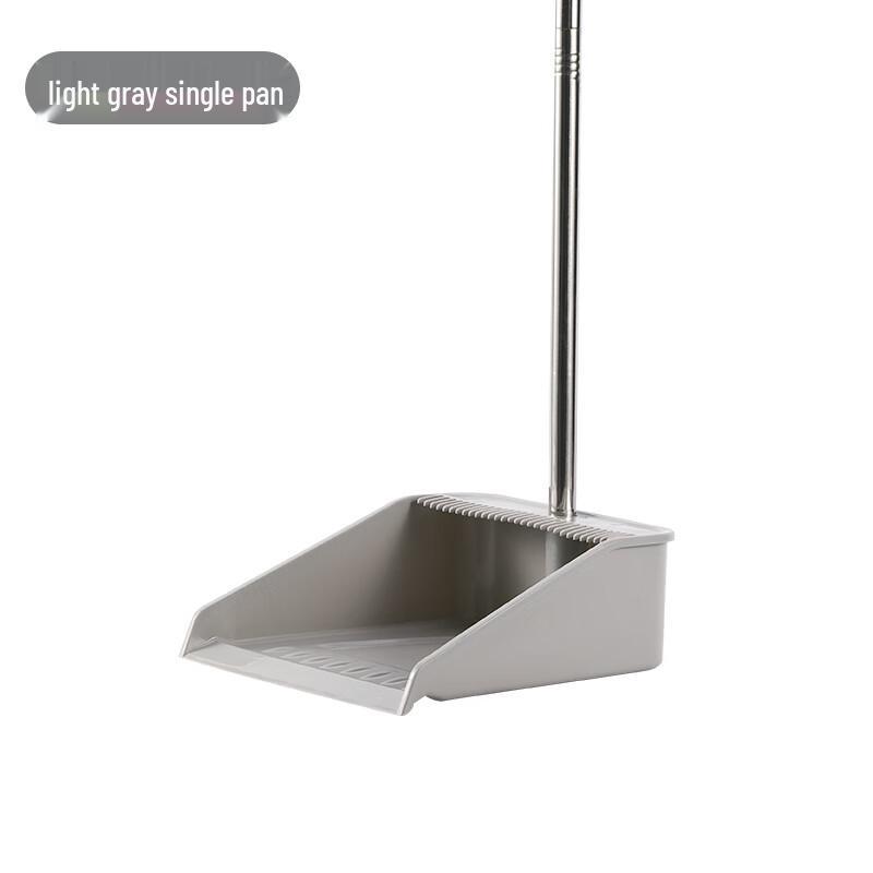 Plastic Dustpan with Long Handle and Scraper Teeth