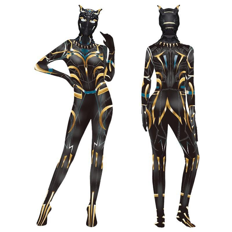 Black Panther Costume Bodysuit Kids Halloween Cosplay Jumpsuit Set