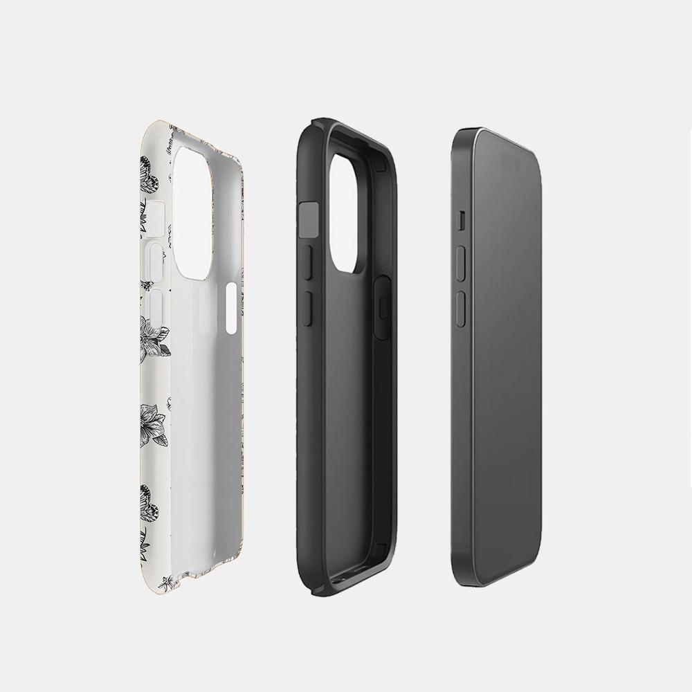 Anti-drop Film Mobile Phone Case Apple 16promax Retro Butterfly Flower ip17AIR Hot-selling 15 Hard Case