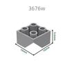 MOC 10PCS 3676W Special Concave Angle Reverse 4 Holes Building Blocks Kit House Part Bricks Particle Toy Children Birthday Gifts