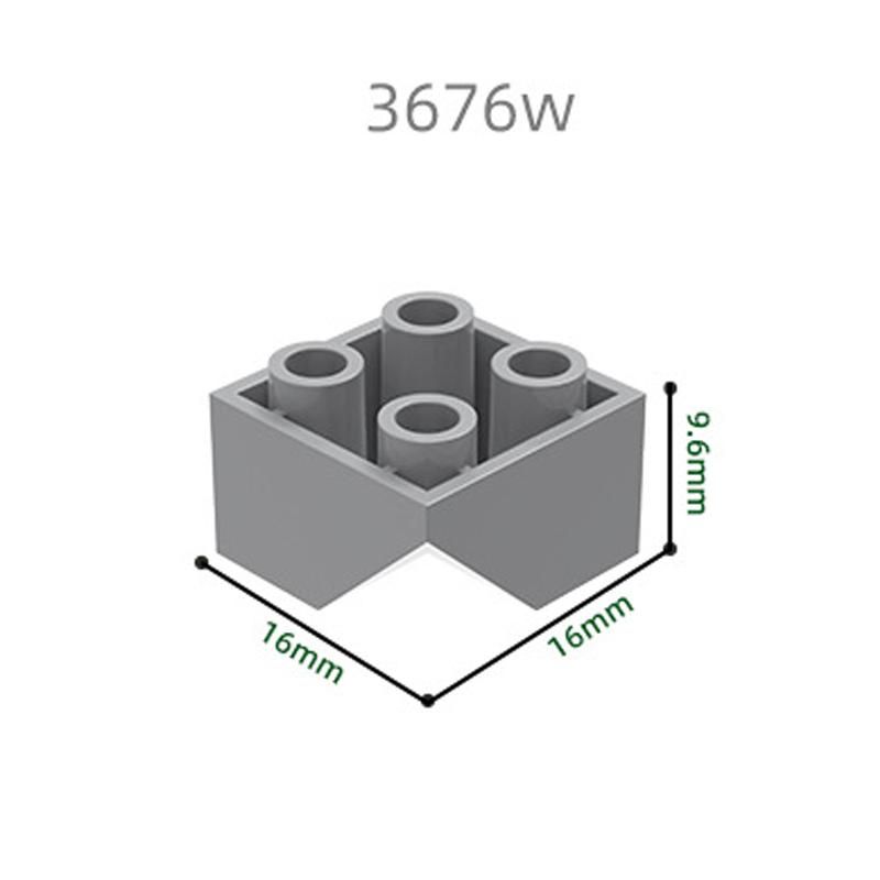 MOC 10PCS 3676W Special Concave Angle Reverse 4 Holes Building Blocks Kit House Part Bricks Particle Toy Children Birthday Gifts