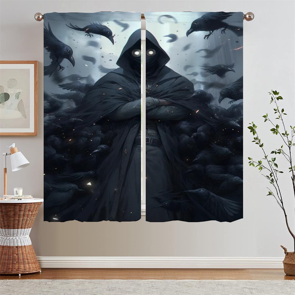 

Raven Customs Free Shipping Products Blackout Шторы для детской комнаты, кухонные шторы, 2 шт., оконные шторы, комплект из 2 шт. W50xH70cmx2pcs-CL