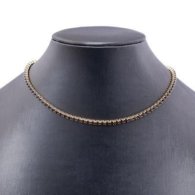 Nidin Fashion Luxury Tennis Chain Women Adjustable Link Necklace Crystal Zircon 7 Colors Choker Gothic Jewelry Gift Gold Plated