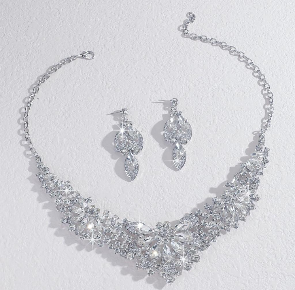 Belly Ballroom Silver [J's Select] Dance, Dance, Ladies, Party, Necklace, Earrings,