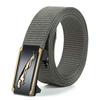 Men'S Toothless Automatic Buckle Woven Canvas Belt Belt Casual Nylon Tactical Pants Belt Military Training Outdoor Belt
