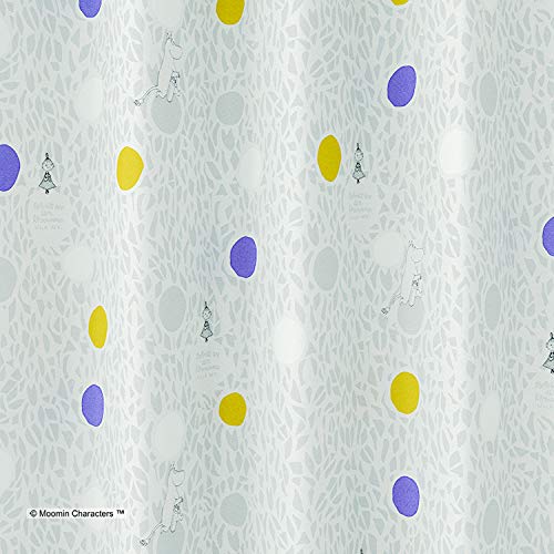 Suminoe MOOMIN Color Circle Curtain Drape, 1 Panel, 100 x 178 cm, GR 323-75158