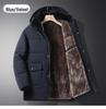 Cappotto Invernale da Uomo in Velluto Spesso - Giacca Calda Imbottita in Cotone per Uomini di Mezza Età e Anziani