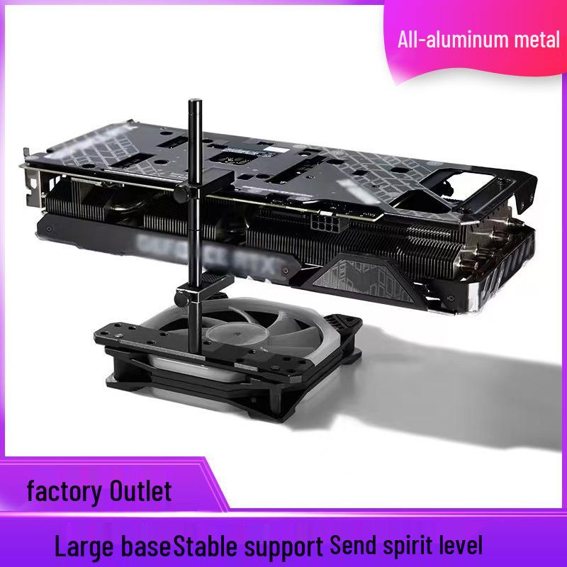 Special Shot Vertical Gaming Graphics Card Stand with Bottom Fan and Universal Stability