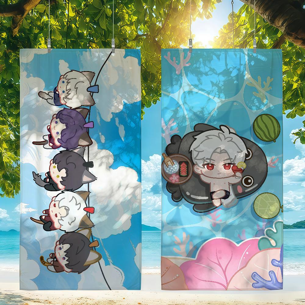 Game Love and Deepspace Caleb Towel Quick Drying Beach Towels Are Suitable For Swimming Pools Camping Yoga And The Gym