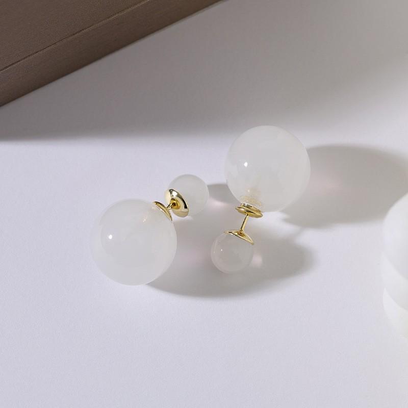 Cercei cu Perle Argintii cu Diamante - Design Elegant de Nișă pentru Femei