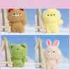Charming Soft Toy Bear Keychain Colorful Plush Animal Backpack Accessory For Kids
