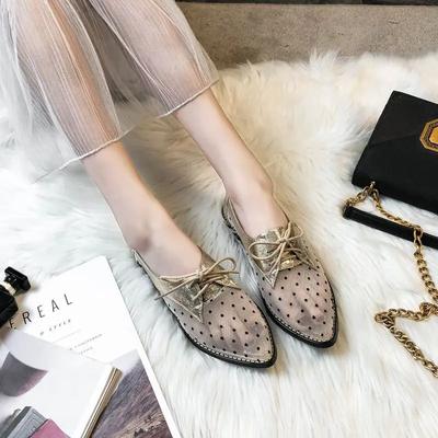 Dámské letní boty luxusní elegantní ležérní vulkanizované pro ženy trend 2024 pohodlné síťované ploché venkovní módní boty na nízkém podpatku