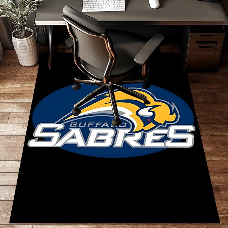 Buffalo Team Spirit Floor Mat for Living Room, Game Rooms, Office, Bedroom, Office Floor Mat Playful Design, Christmas Fan Gifts