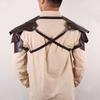 Double Shoulder Leather Harness Cloak Pu Shoulder Armor Medieval Viking Guards Viking Cosplay