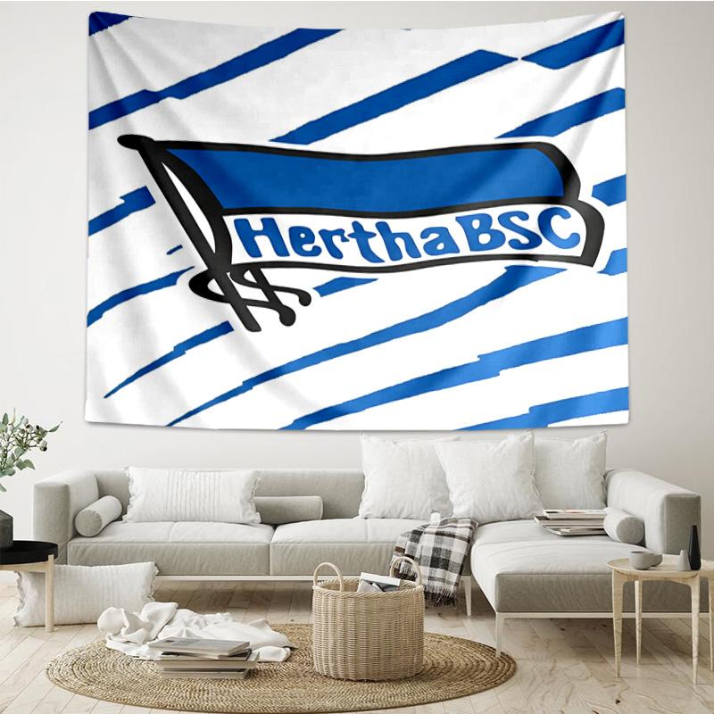 Hertha Bsc Berlin Crest Tapestry Room Decoration Wall Hanging for Living Room Bedroom, dormitory, Birthday and Christmas gifts