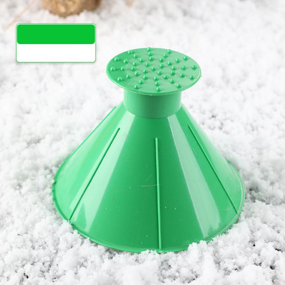 1-4pc Car Snow Removal Shovel Car Window Windshield Magic Ice Scraper Winter Essential Snow Remover Deicer Cone Tool Oil Funnel
