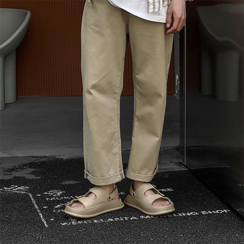 Men's sandals outer slippers men's summer non-slip casual high-end niche beach shoes 371228-J